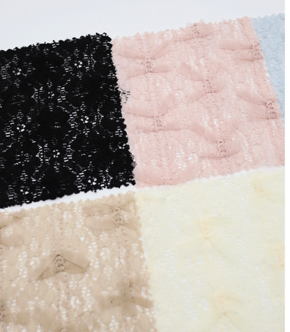 【25SS-380】チュールリボン付きレース　/0.5ｙあたり = ～1005円