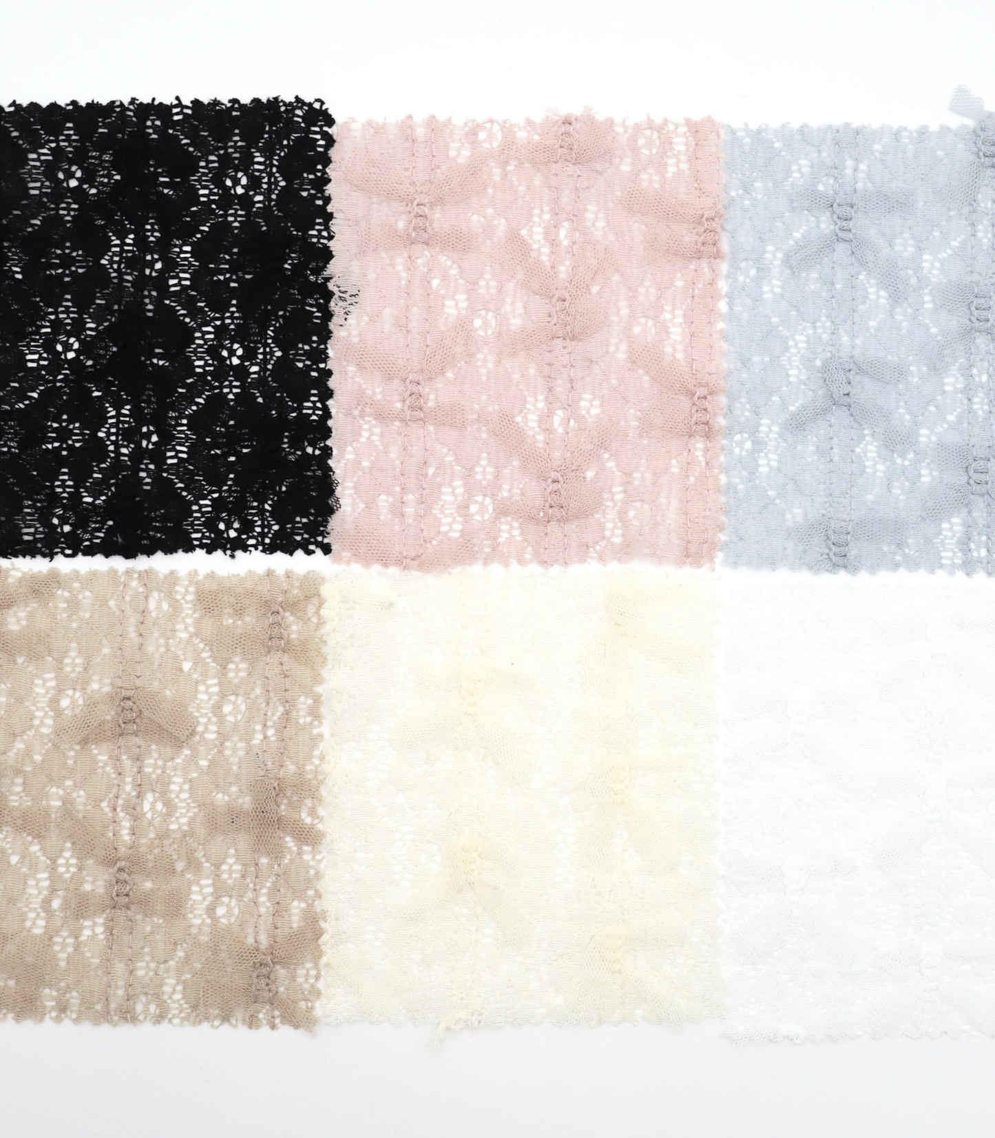 【25SS-380】チュールリボン付きレース　/0.5ｙあたり = ～1005円