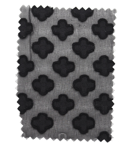 【25SS-372】立体プチフラワージャガードシフォン　/0.5ｙあたり = ～775円