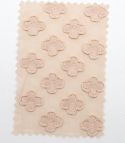 【25SS-372】立体プチフラワージャガードシフォン　/0.5ｙあたり = ～775円