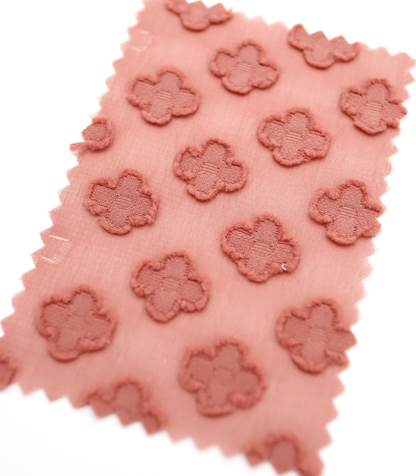 【25SS-372】立体プチフラワージャガードシフォン　/0.5ｙあたり = ～775円