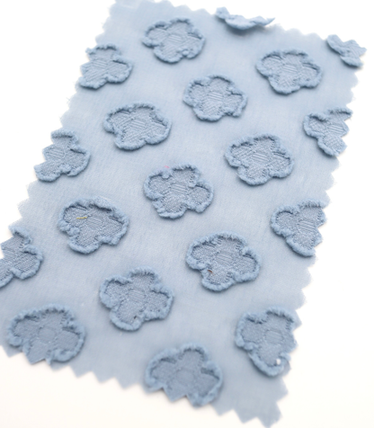 【25SS-372】立体プチフラワージャガードシフォン　/0.5ｙあたり = ～775円