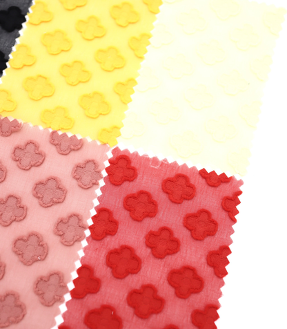 【25SS-372】立体プチフラワージャガードシフォン　/0.5ｙあたり = ～775円