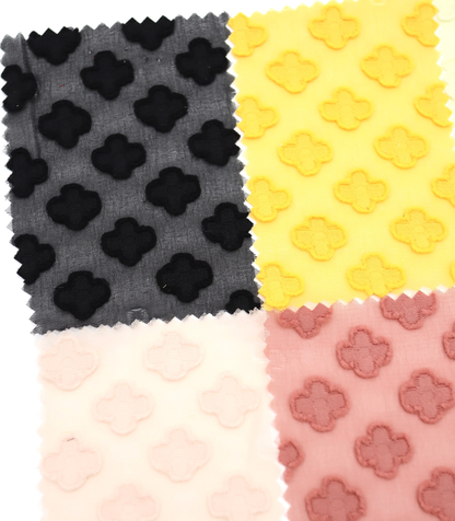 【25SS-372】立体プチフラワージャガードシフォン　/0.5ｙあたり = ～775円