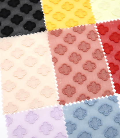 【25SS-372】立体プチフラワージャガードシフォン　/0.5ｙあたり = ～775円