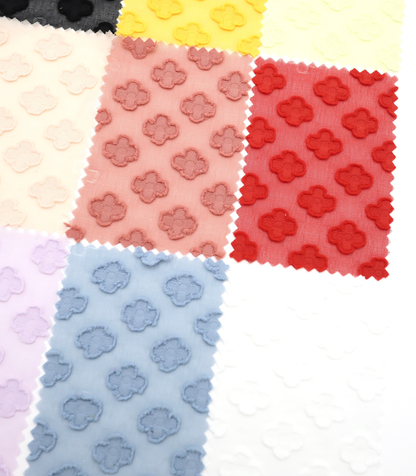 【25SS-372】立体プチフラワージャガードシフォン　/0.5ｙあたり = ～775円