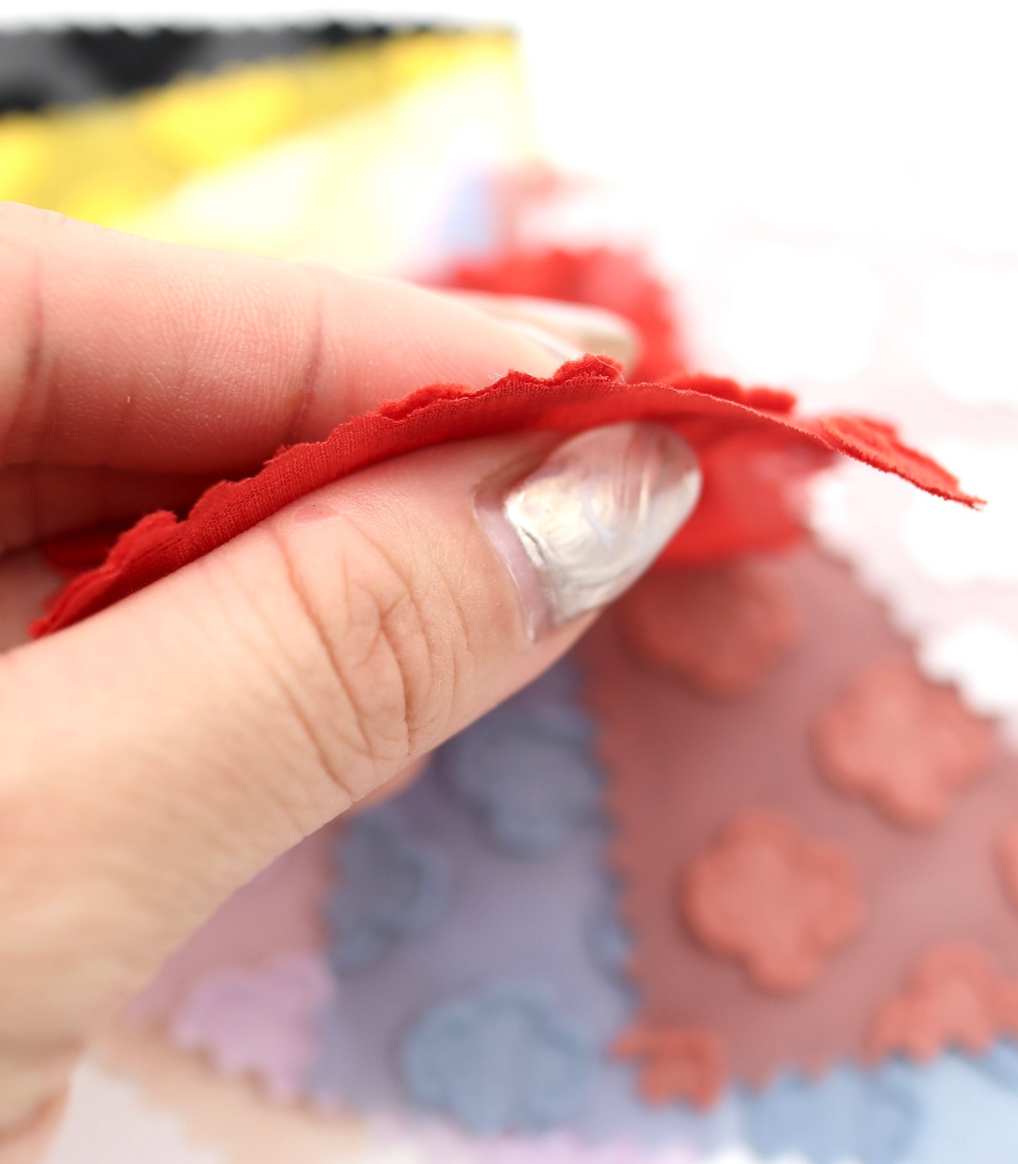 【25SS-372】立体プチフラワージャガードシフォン　/0.5ｙあたり = ～775円