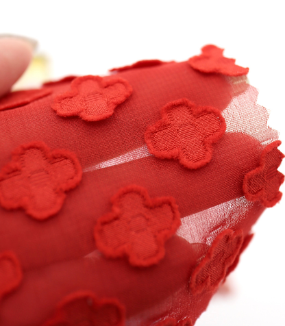 【25SS-372】立体プチフラワージャガードシフォン　/0.5ｙあたり = ～775円