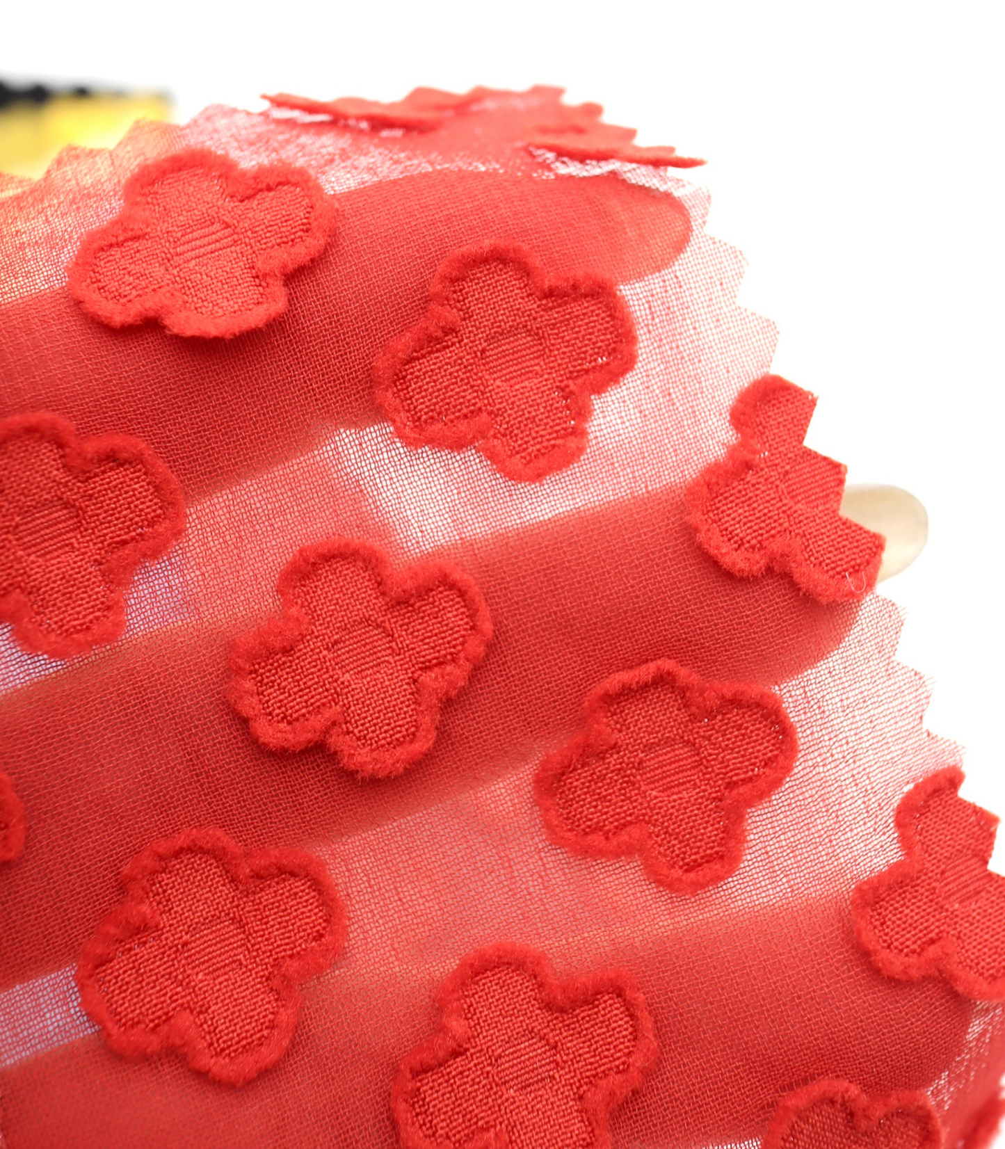 【25SS-372】立体プチフラワージャガードシフォン　/0.5ｙあたり = ～775円