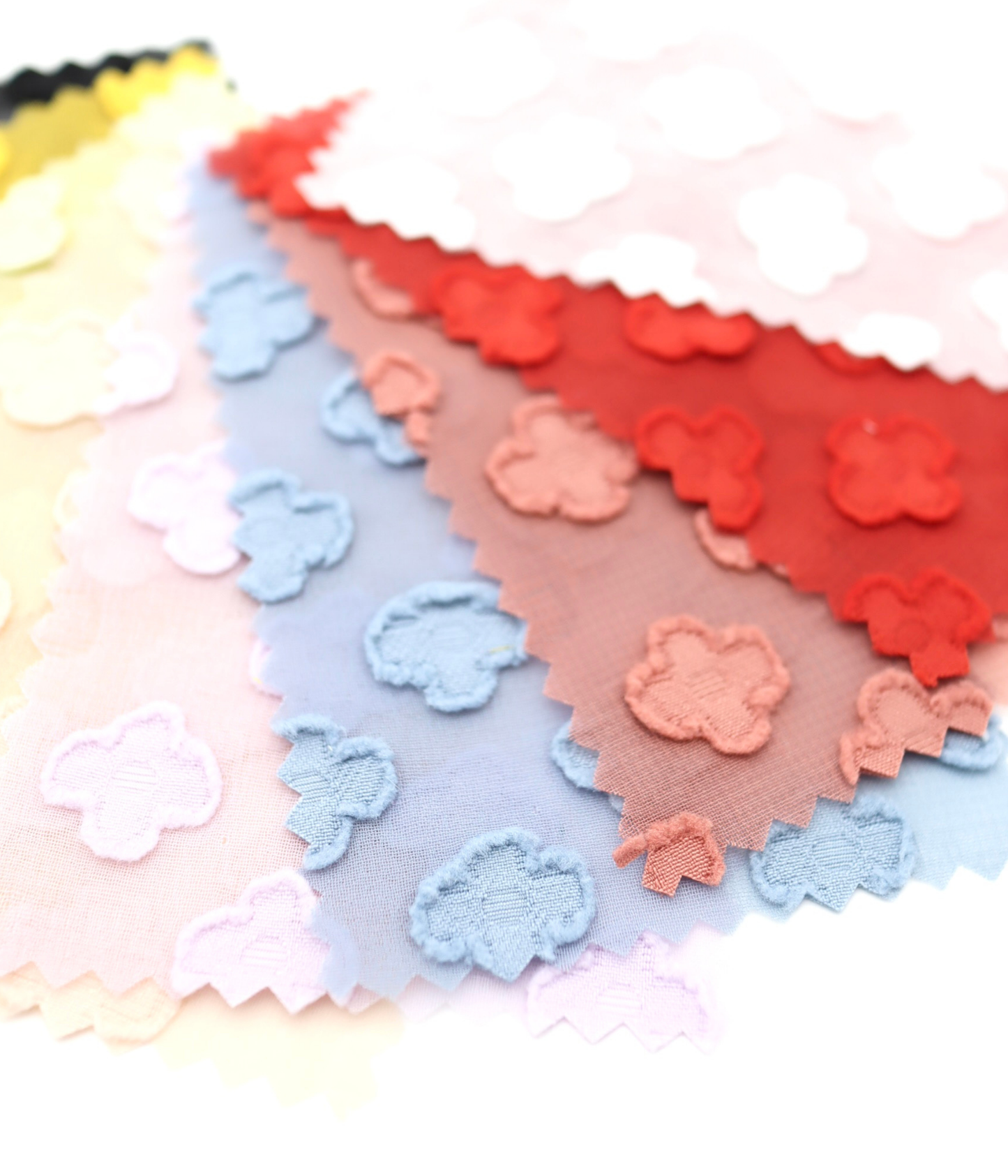 【25SS-372】立体プチフラワージャガードシフォン　/0.5ｙあたり = ～775円