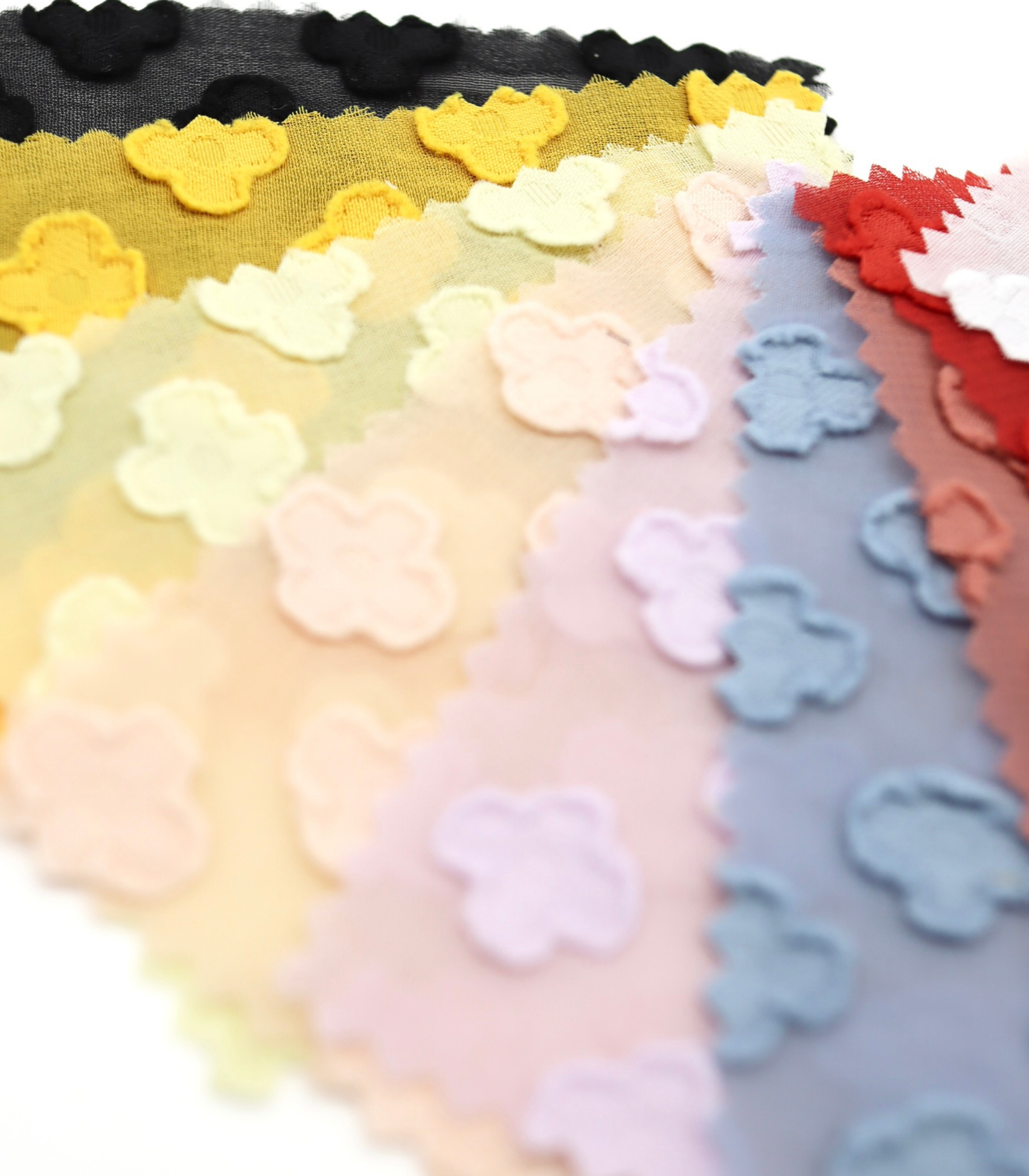 【25SS-372】立体プチフラワージャガードシフォン　/0.5ｙあたり = ～775円