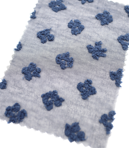 【25SS-377】フリンジフラワージャガードシフォン　/0.5ｙあたり = ～620円