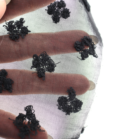 【25SS-377】フリンジフラワージャガードシフォン　/0.5ｙあたり = ～620円