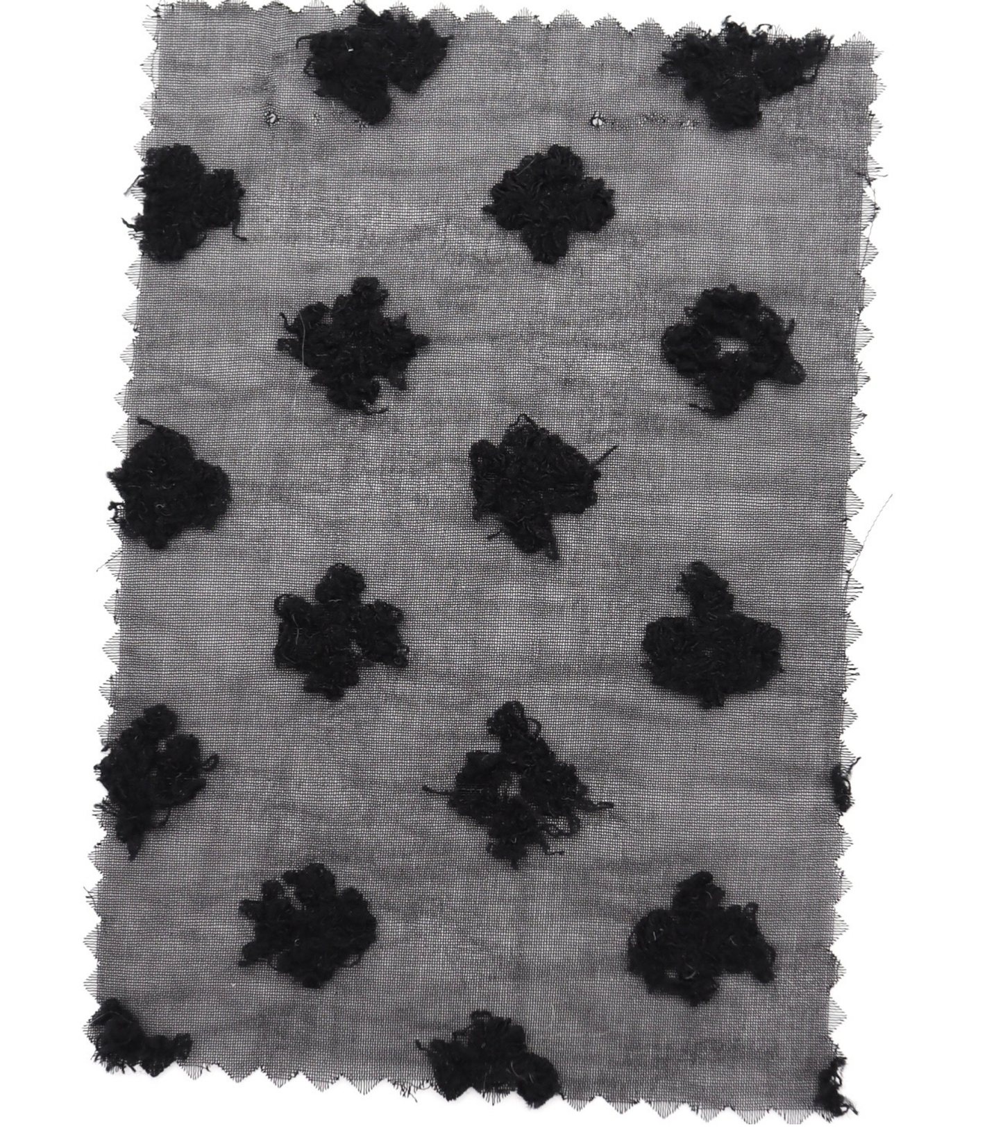 【25SS-377】フリンジフラワージャガードシフォン　/0.5ｙあたり = ～620円