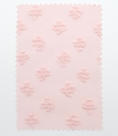 【25SS-377】フリンジフラワージャガードシフォン　/0.5ｙあたり = ～620円