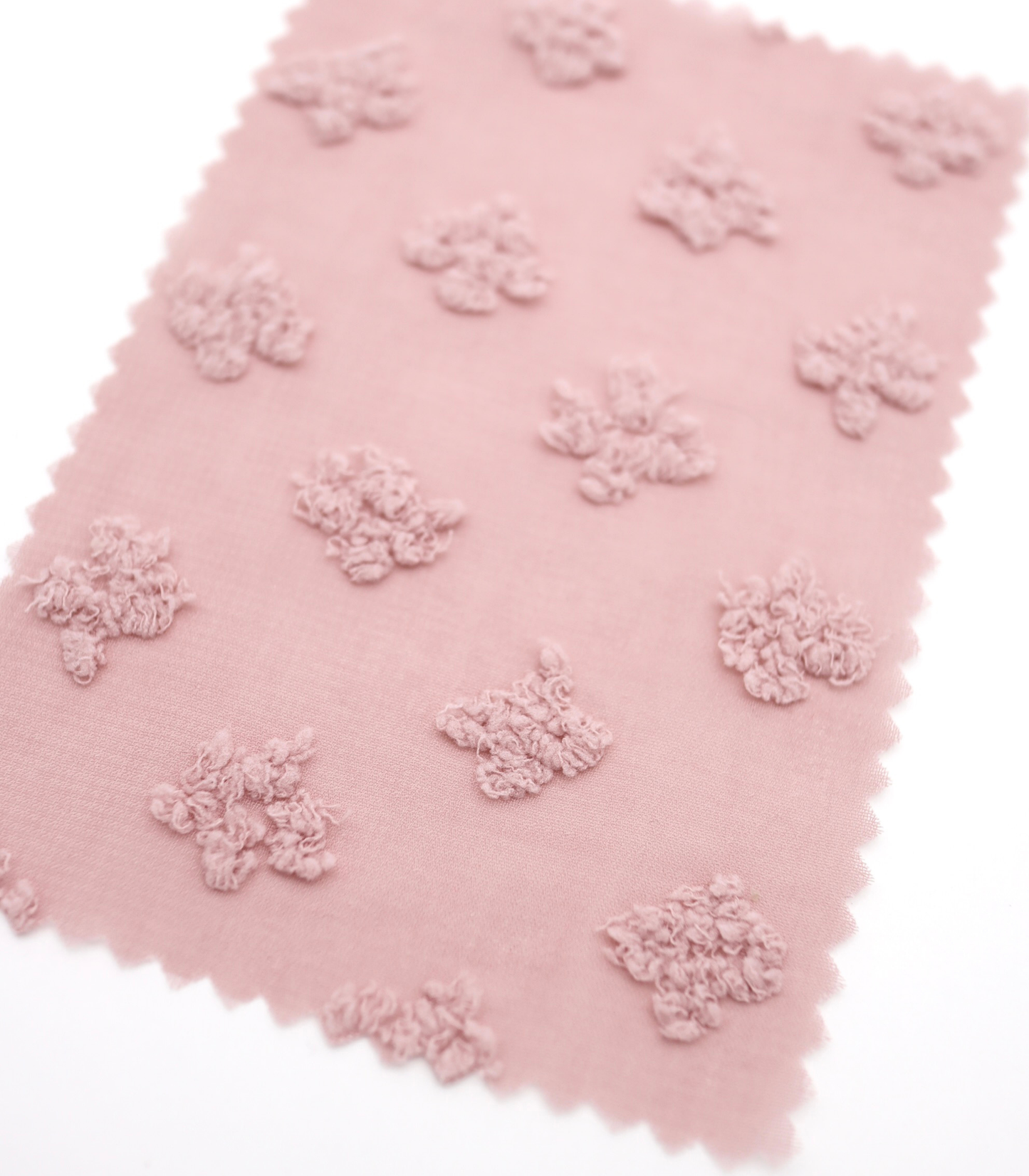 【25SS-377】フリンジフラワージャガードシフォン　/0.5ｙあたり = ～620円