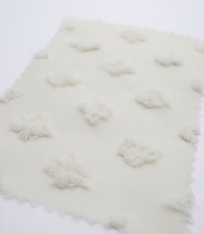 【25SS-377】フリンジフラワージャガードシフォン　/0.5ｙあたり = ～620円