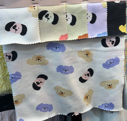 【25SS-401】わんたんズプリントミニ裏毛　/0.5ｙあたり=～1105円