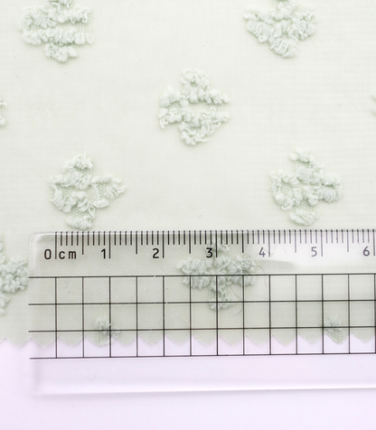 【25SS-377】フリンジフラワージャガードシフォン　/0.5ｙあたり = ～620円