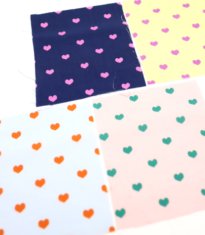 【25SS-049】プチハートプリント綿ローン　/0.5ｙあたり=～725円