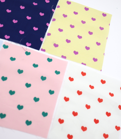 【25SS-049】プチハートプリント綿ローン　/0.5ｙあたり=～725円