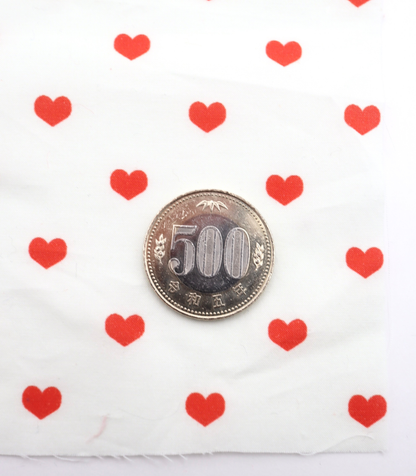 【25SS-049】プチハートプリント綿ローン　/0.5ｙあたり=～725円