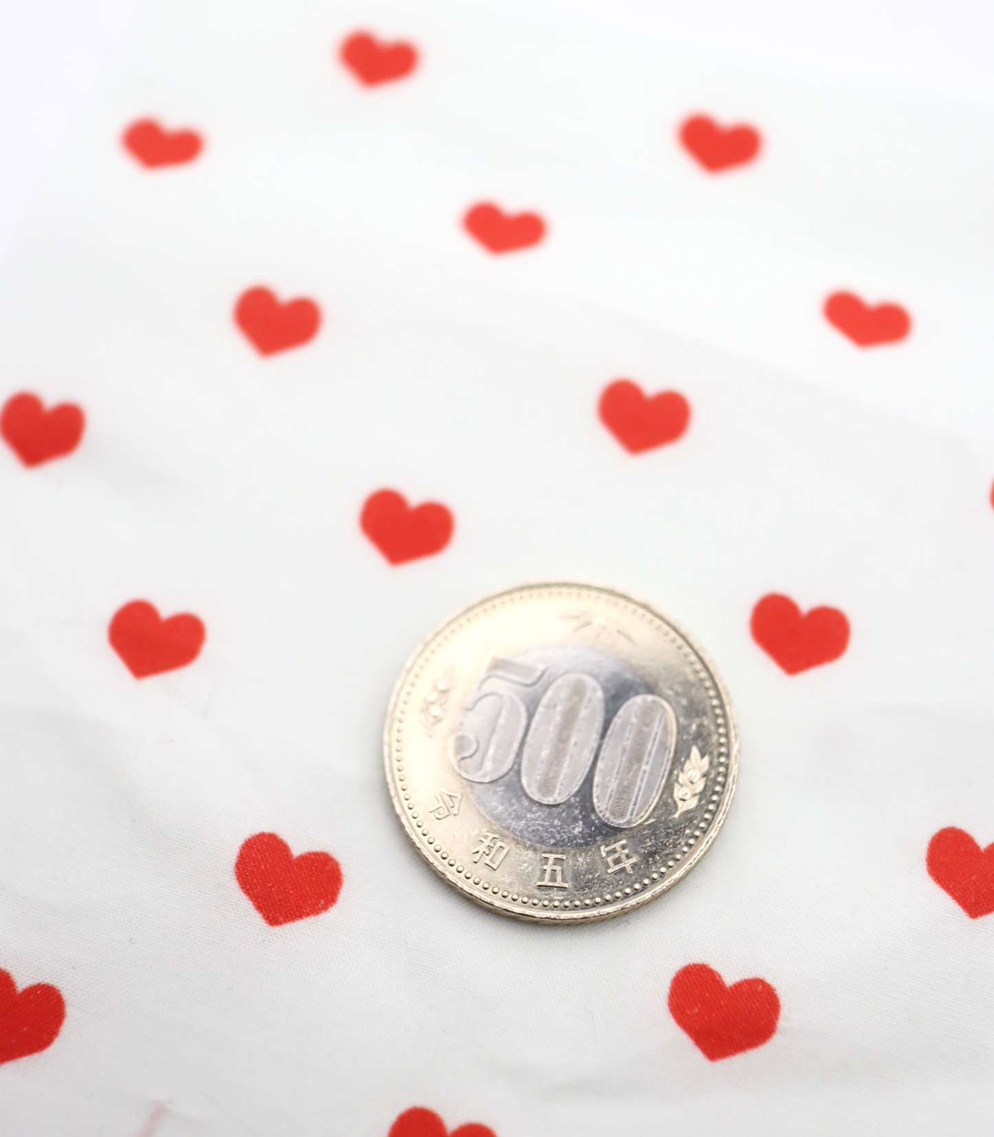 【25SS-049】プチハートプリント綿ローン　/0.5ｙあたり=～725円