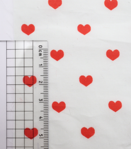 【25SS-049】プチハートプリント綿ローン　/0.5ｙあたり=～725円