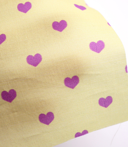 【25SS-049】プチハートプリント綿ローン　/0.5ｙあたり=～725円