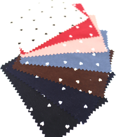 【25SS-048】プチハートプリントポリエステルデシン　/0.5ｙあたり=～765円