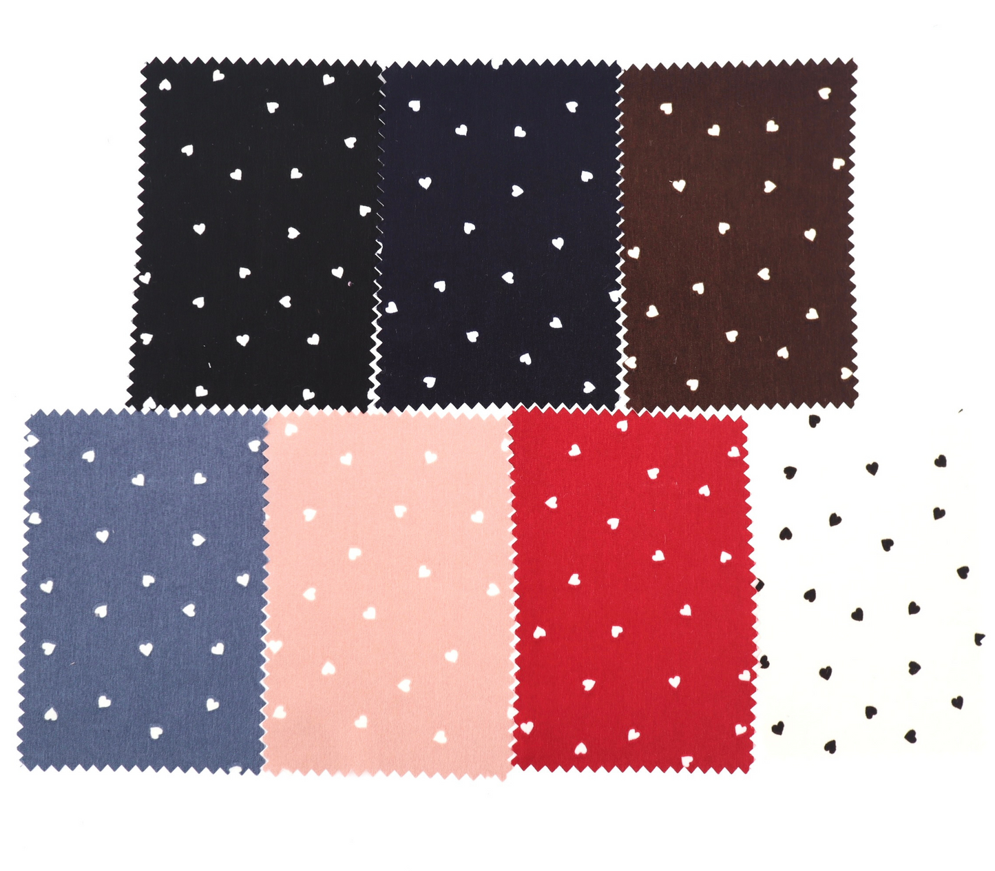 【25SS-048】プチハートプリントポリエステルデシン　/0.5ｙあたり=～765円