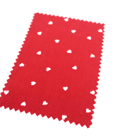 【25SS-048】プチハートプリントポリエステルデシン　/0.5ｙあたり=～765円