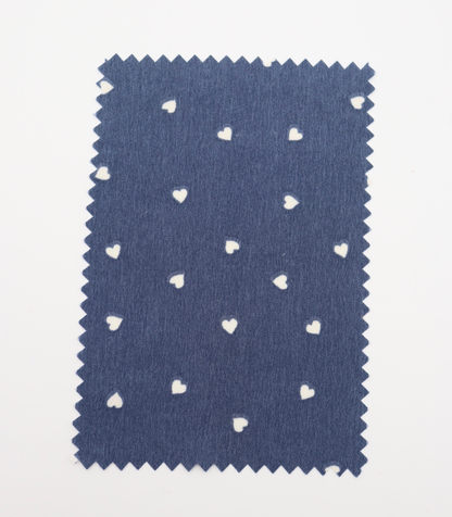 【25SS-048】プチハートプリントポリエステルデシン　/0.5ｙあたり=～765円