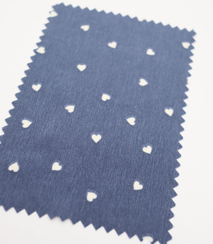 【25SS-048】プチハートプリントポリエステルデシン　/0.5ｙあたり=～765円