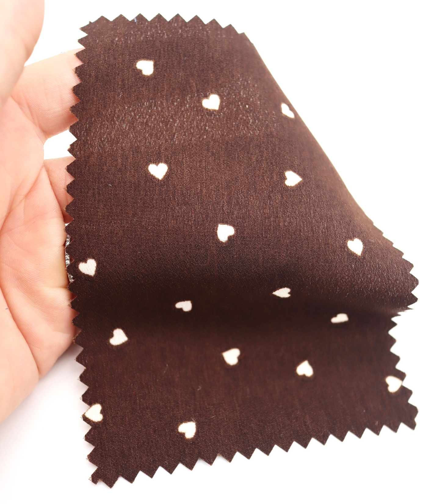 【25SS-048】プチハートプリントポリエステルデシン　/0.5ｙあたり=～765円