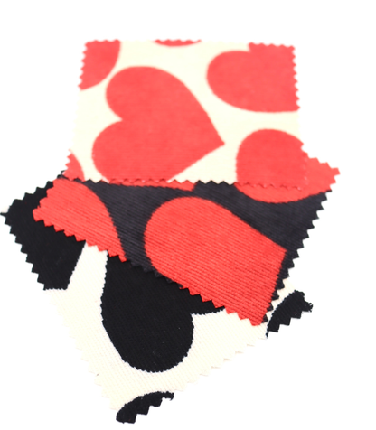 【25SS-018】ビッグハートプリントストレッチコーデュロイ　/0.5ｙあたり=～695円