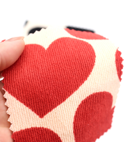 【25SS-018】ビッグハートプリントストレッチコーデュロイ　/0.5ｙあたり=～695円