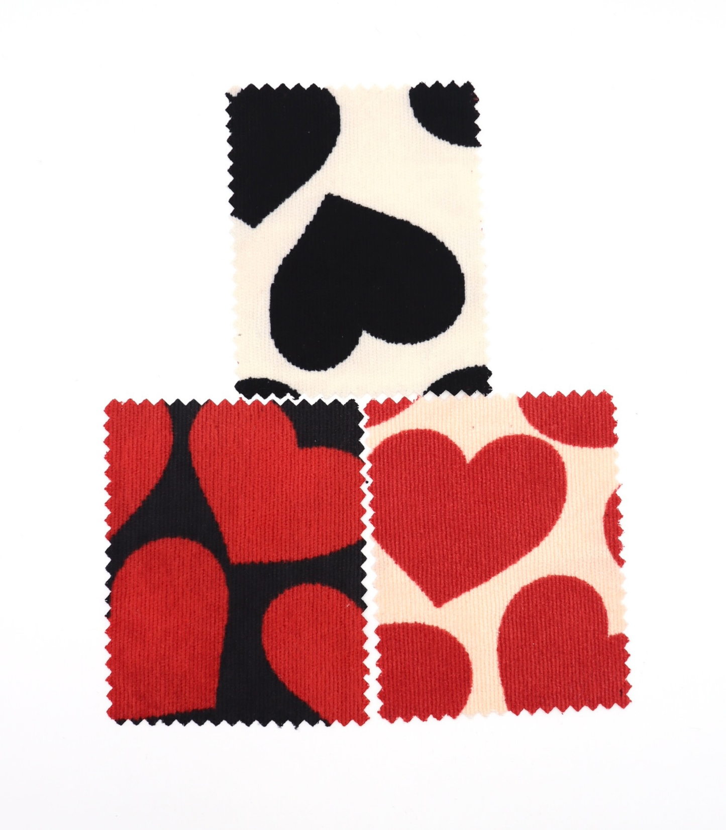 【25SS-018】ビッグハートプリントストレッチコーデュロイ　/0.5ｙあたり=～695円