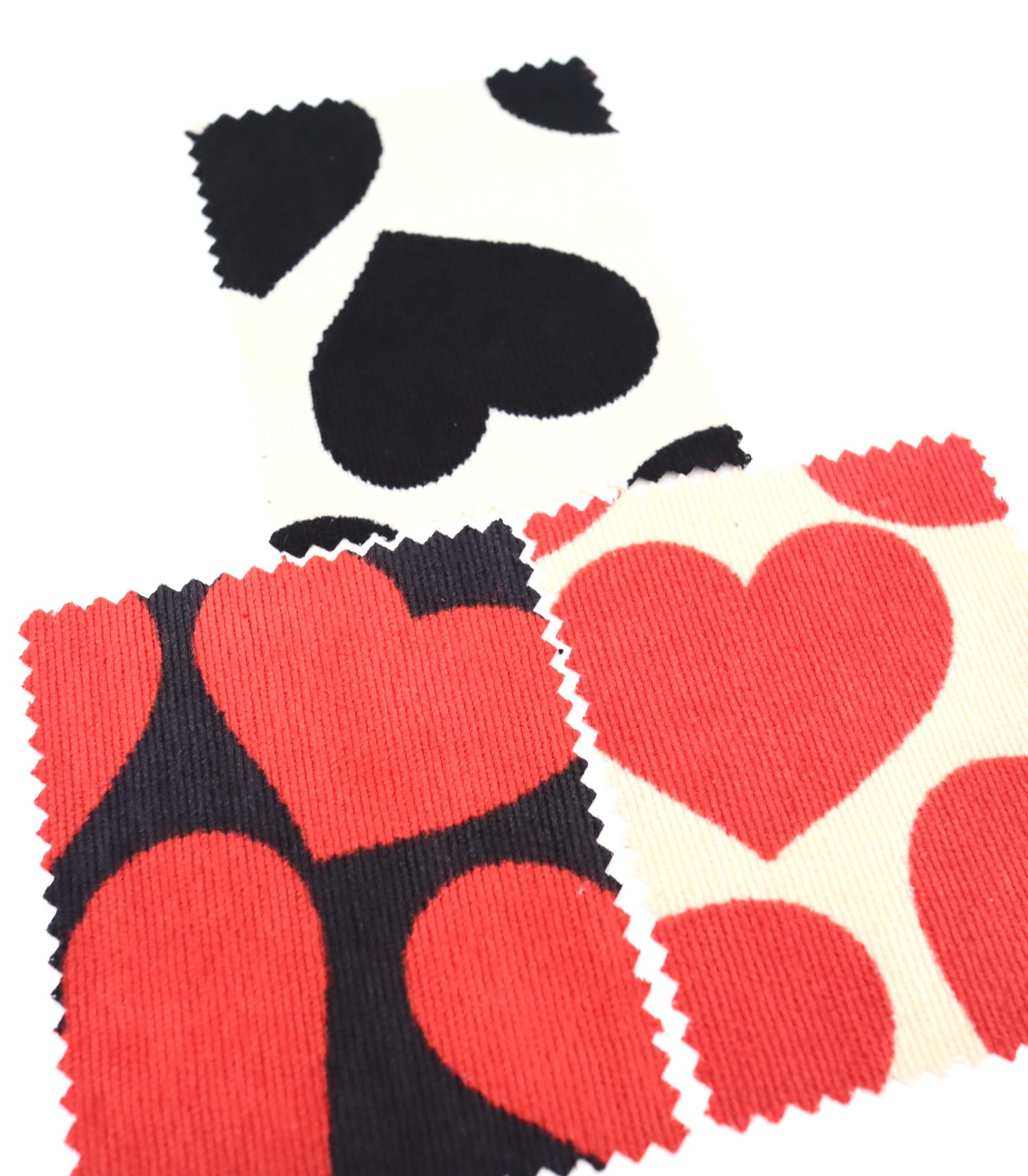 【25SS-018】ビッグハートプリントストレッチコーデュロイ　/0.5ｙあたり=～695円