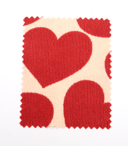 【25SS-018】ビッグハートプリントストレッチコーデュロイ　/0.5ｙあたり=～695円