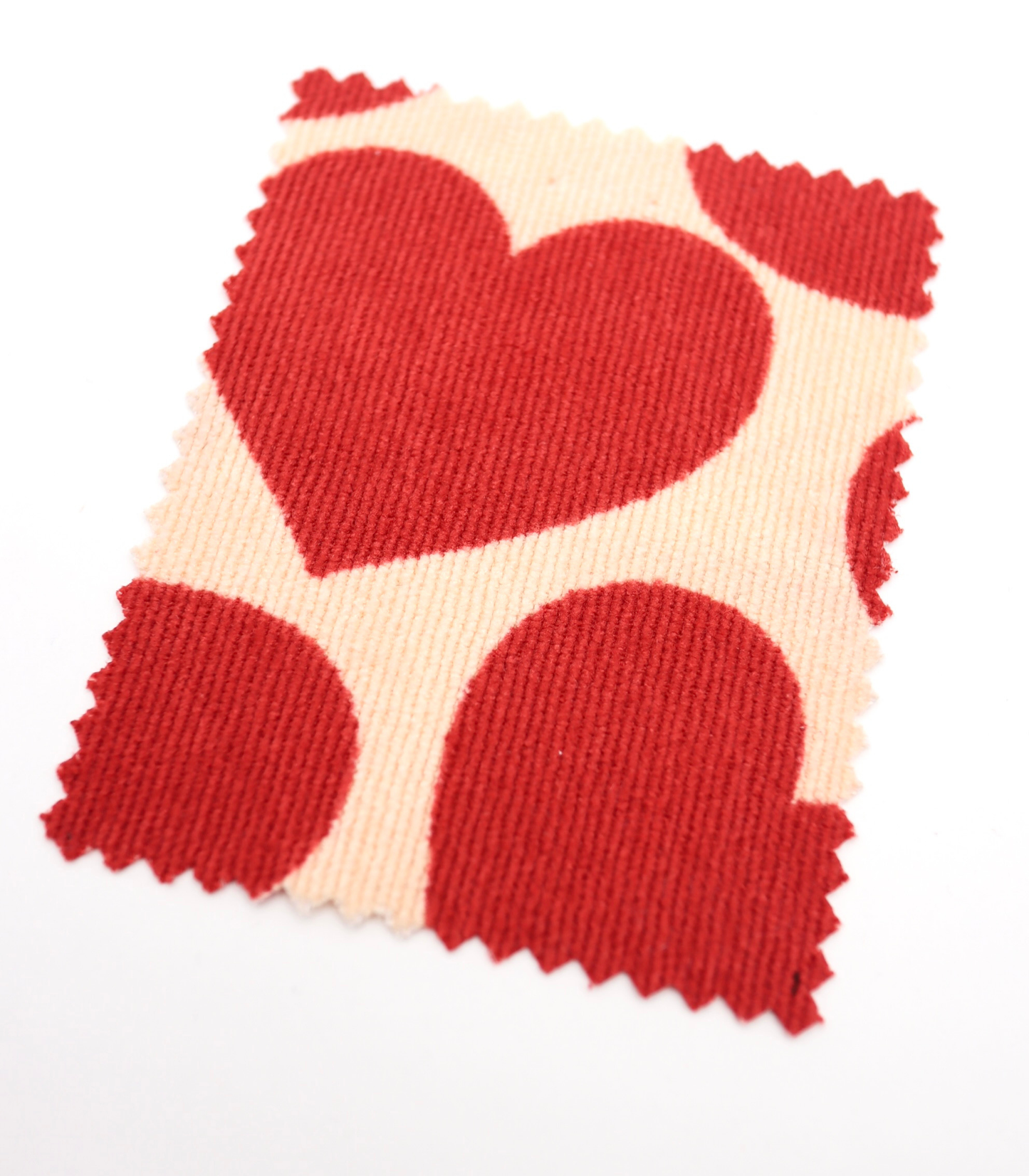 【25SS-018】ビッグハートプリントストレッチコーデュロイ　/0.5ｙあたり=～695円