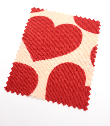 【25SS-018】ビッグハートプリントストレッチコーデュロイ　/0.5ｙあたり=～695円