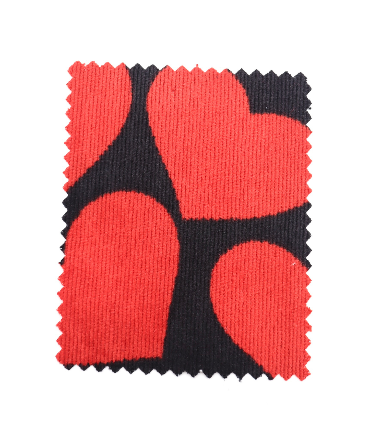 【25SS-018】ビッグハートプリントストレッチコーデュロイ　/0.5ｙあたり=～695円