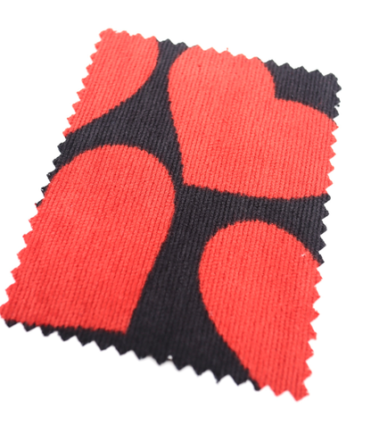 【25SS-018】ビッグハートプリントストレッチコーデュロイ　/0.5ｙあたり=～695円