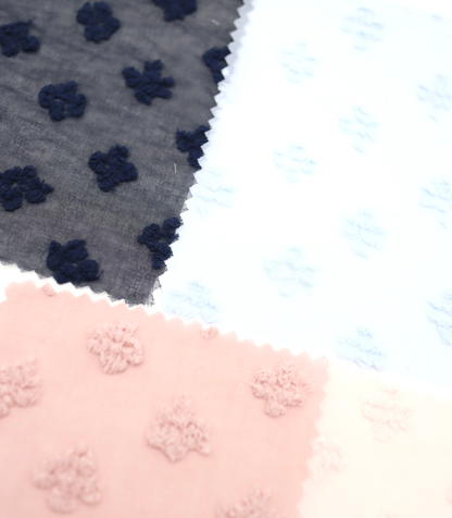 【25SS-377】フリンジフラワージャガードシフォン　/0.5ｙあたり = ～620円