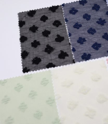 【25SS-377】フリンジフラワージャガードシフォン　/0.5ｙあたり = ～620円