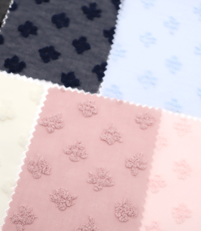 【25SS-377】フリンジフラワージャガードシフォン　/0.5ｙあたり = ～620円