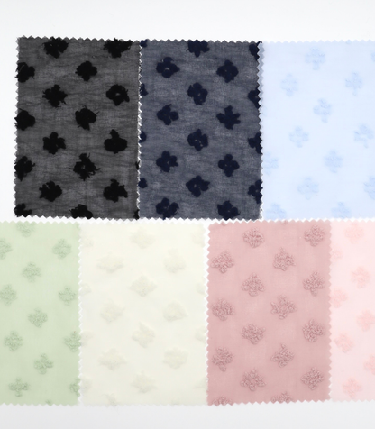 【25SS-377】フリンジフラワージャガードシフォン　/0.5ｙあたり = ～620円