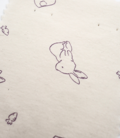 【25SS-204】うさちゃん×にんじんプリントフライス　/0.5ｙあたり = ～920円