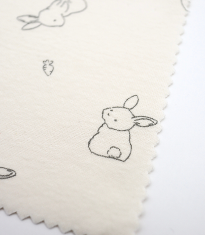 【25SS-204】うさちゃん×にんじんプリントフライス　/0.5ｙあたり = ～920円